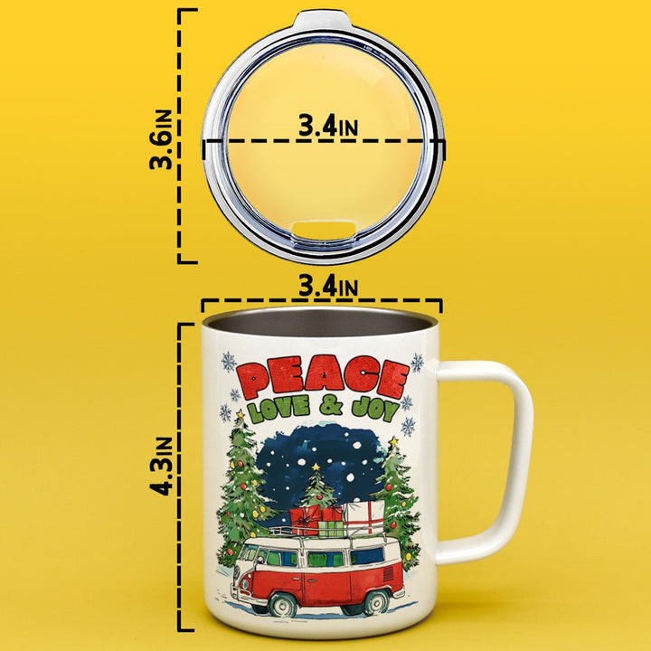 Peace Love Joy Insulated Travel Mug - Loftipop