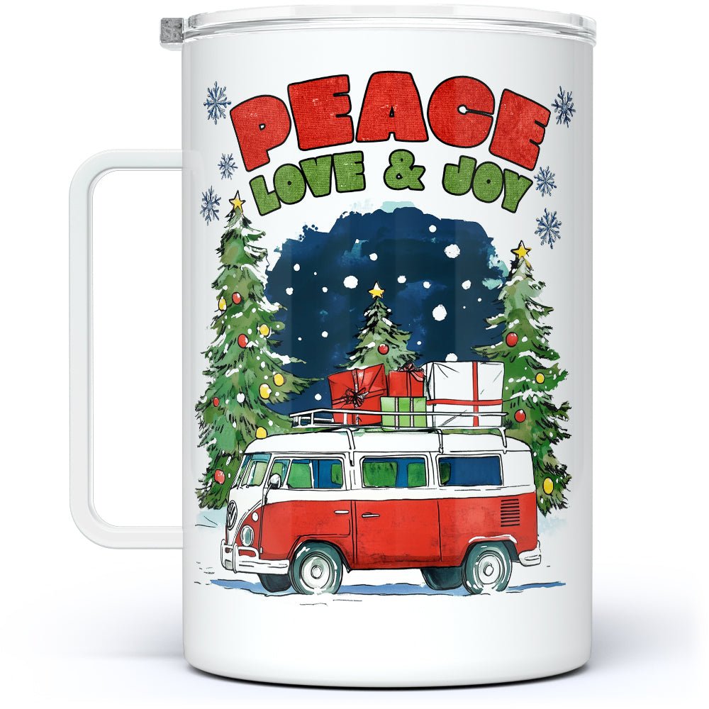 Peace Love Joy Insulated Travel Mug - Loftipop