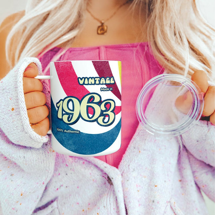 Personalized Birth Year 1960's Retro Insulated Travel Mug - Loftipop