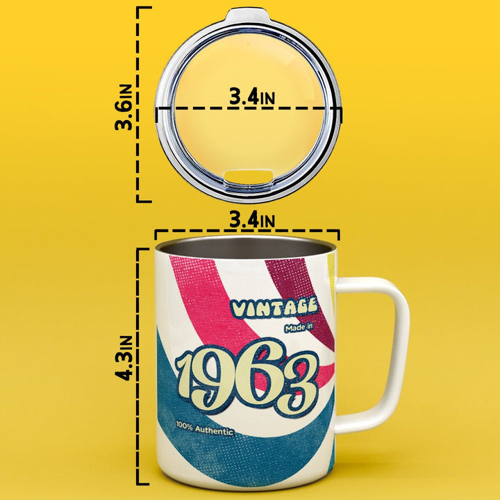 Personalized Birth Year 1960's Retro Insulated Travel Mug - Loftipop