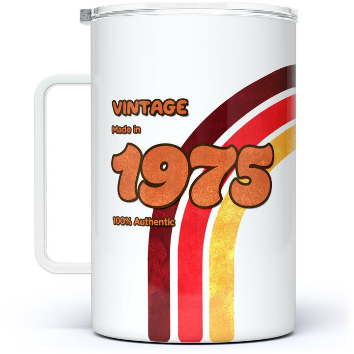 Personalized Birth Year 1970's Retro Insulated Travel Mug - Loftipop