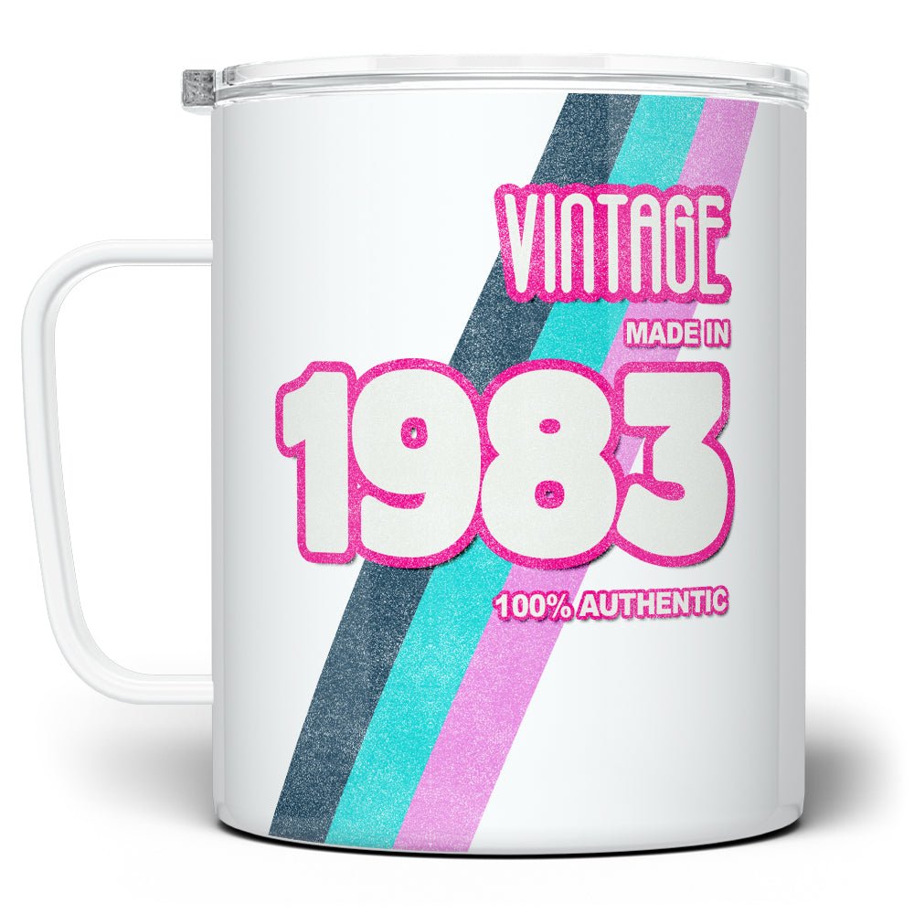 Personalized Birth Year 1980's Retro Insulated Travel Mug - Loftipop