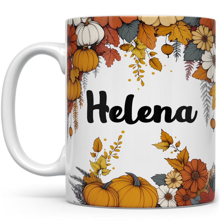 Personalized Name Fall Floral Mug - Loftipop