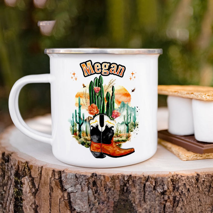 Personalized Name Western Camp Mug - Loftipop