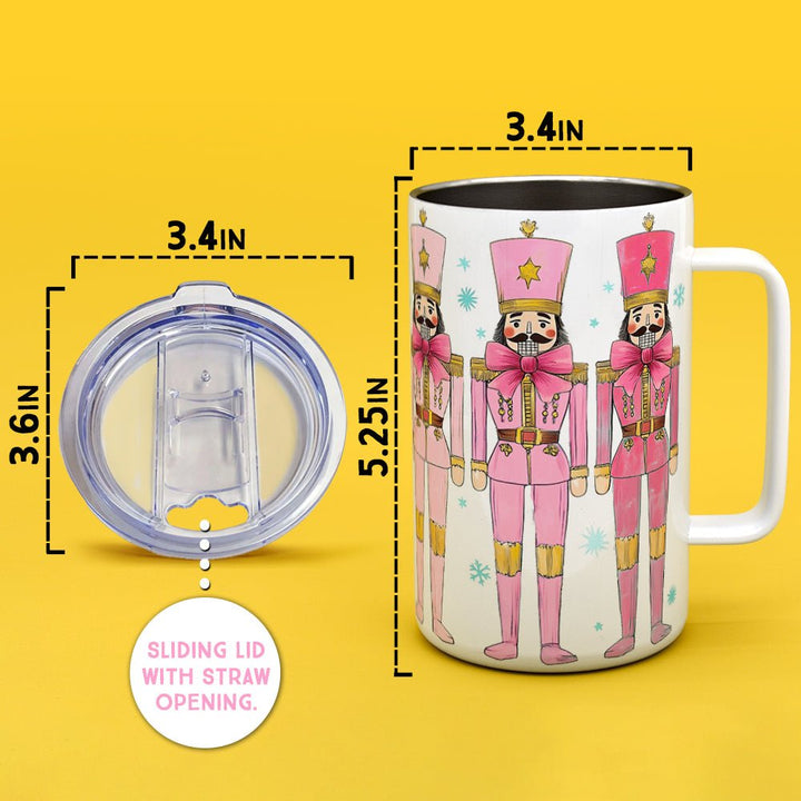 Pink Nutcracker Insulated Travel Mug - Loftipop