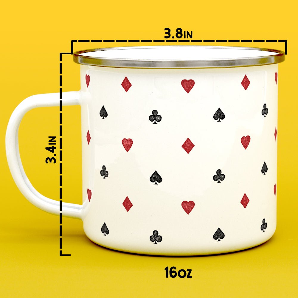 Playing Card Suit Pattern Camp Mug - Loftipop