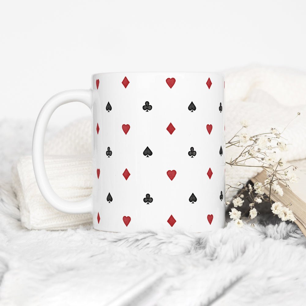 Playing Card Suit Pattern Mug - Loftipop
