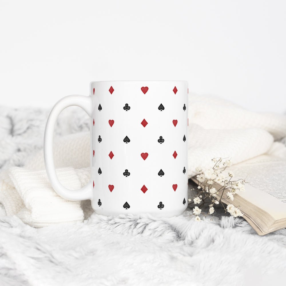Playing Card Suit Pattern Mug - Loftipop