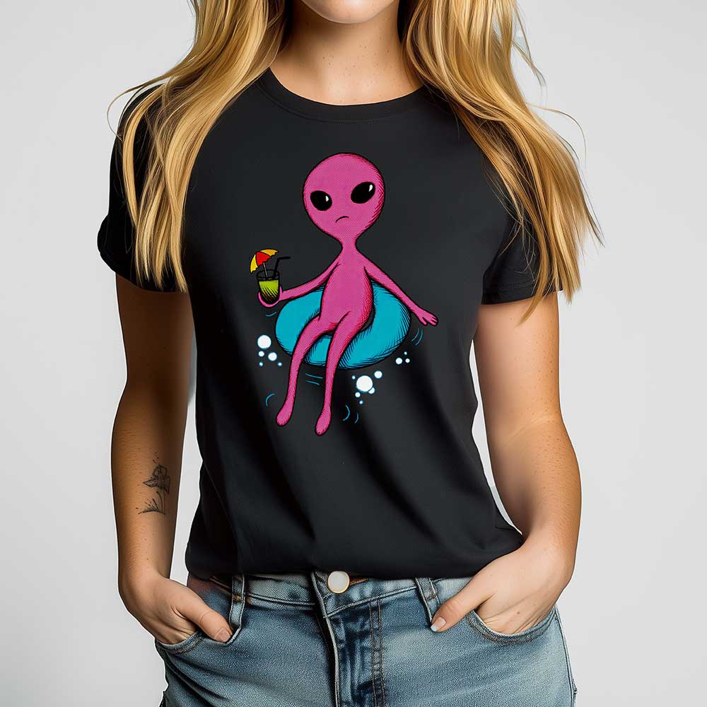 Poolside Alien Crewneck Tshirt - Loftipop