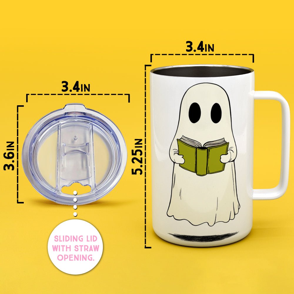 Reading Ghost Insulated Travel Mug - Loftipop