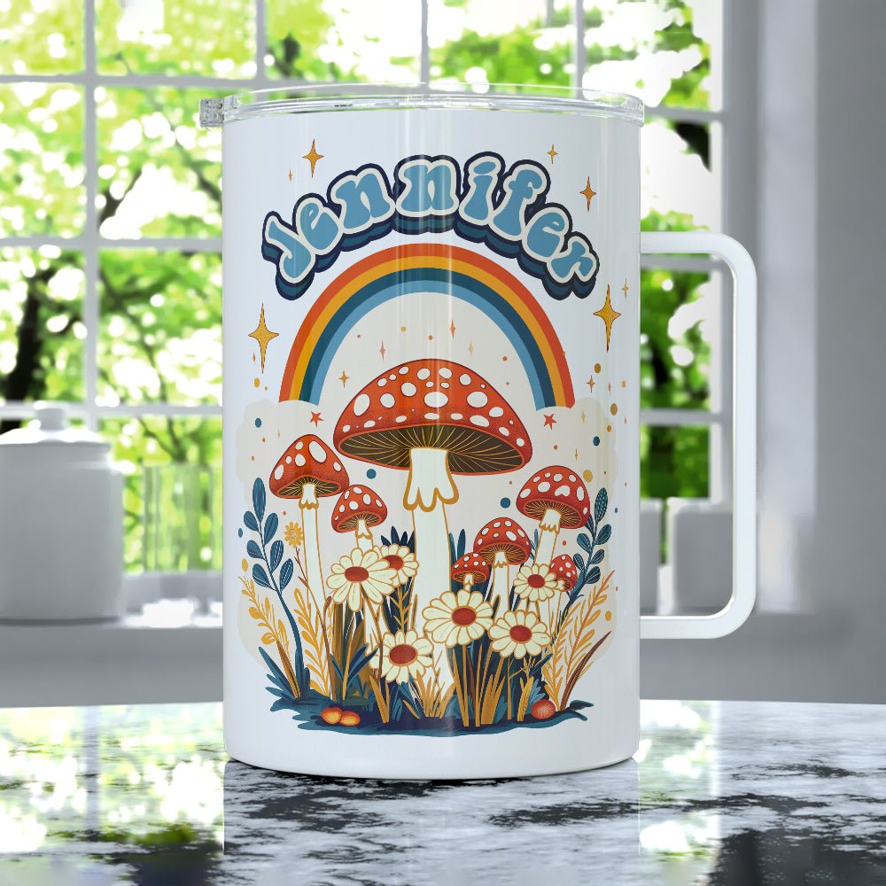 Retro Personalized Name Insulated Travel Mug - Loftipop