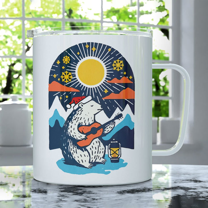 Retro Polar Bear Insulated Travel Mug - Loftipop