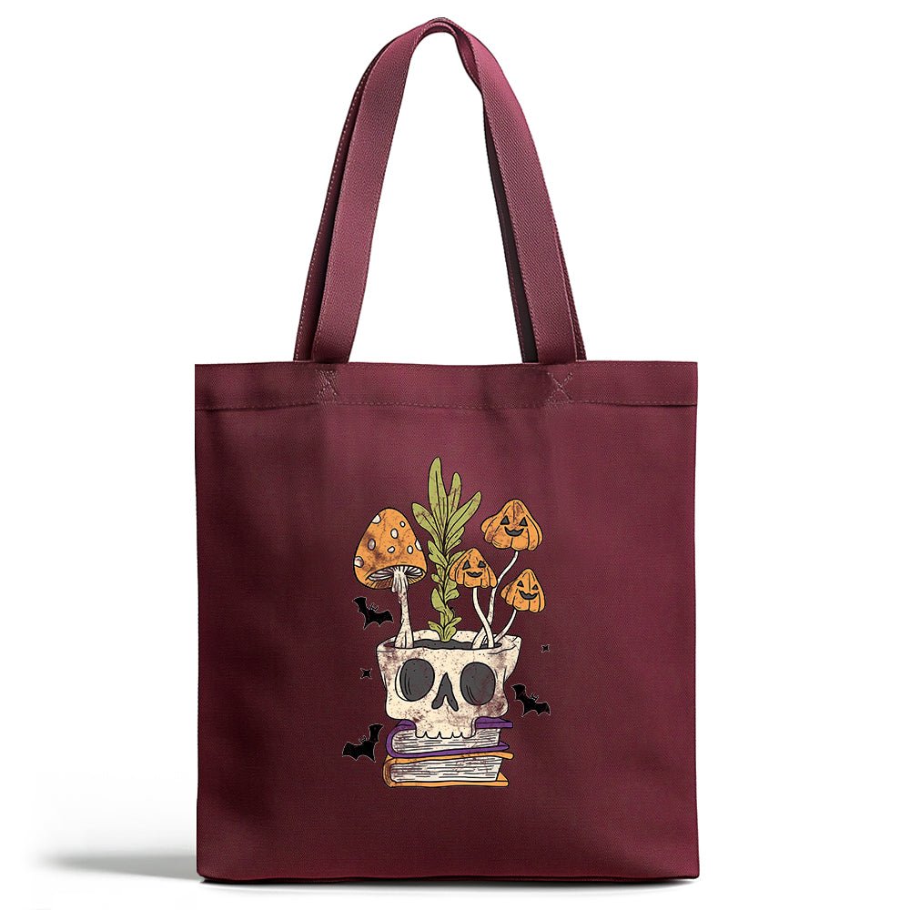 Retro Skull Planter Tote Bag - Loftipop