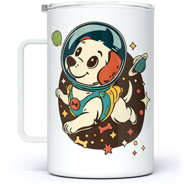 Retro Space Dog Insulated Travel Mug - Loftipop