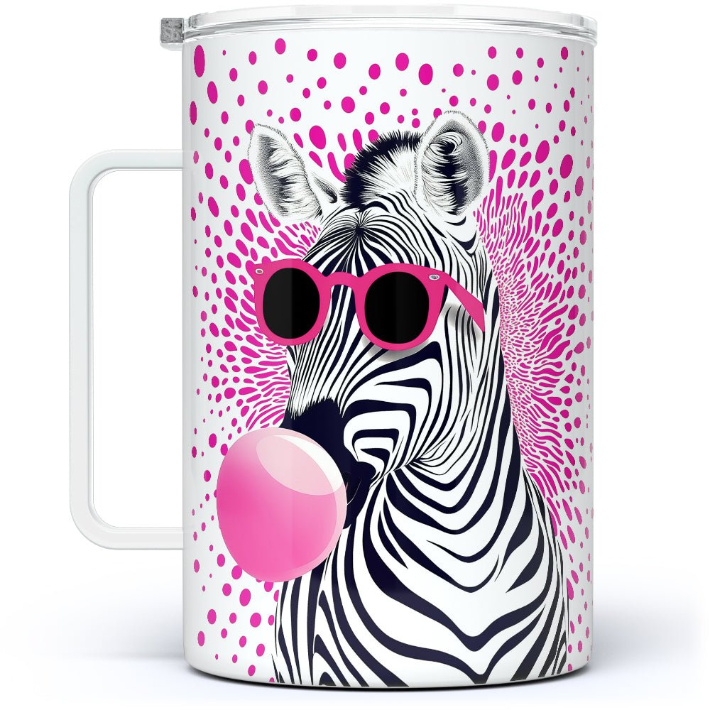 Retro Zebra Insulated Travel Mug - Loftipop