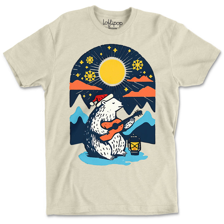 Retro Polar Bear Crewneck T-Shirt