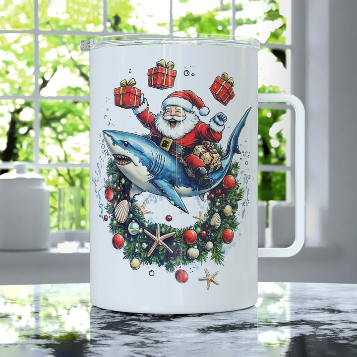 Santa Shark Insulated Travel Mug - Loftipop