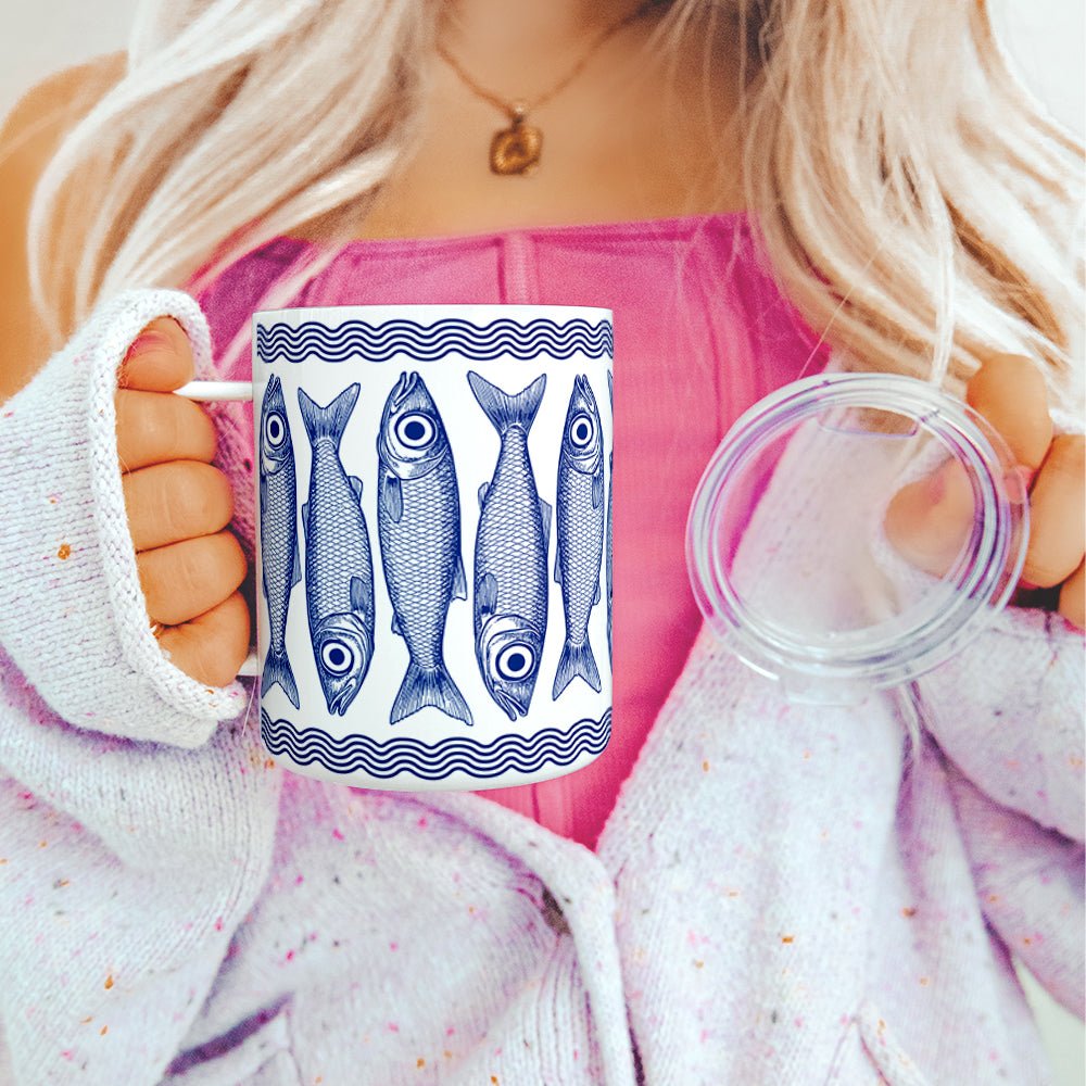 Sardines Insulated Travel Mug - Loftipop
