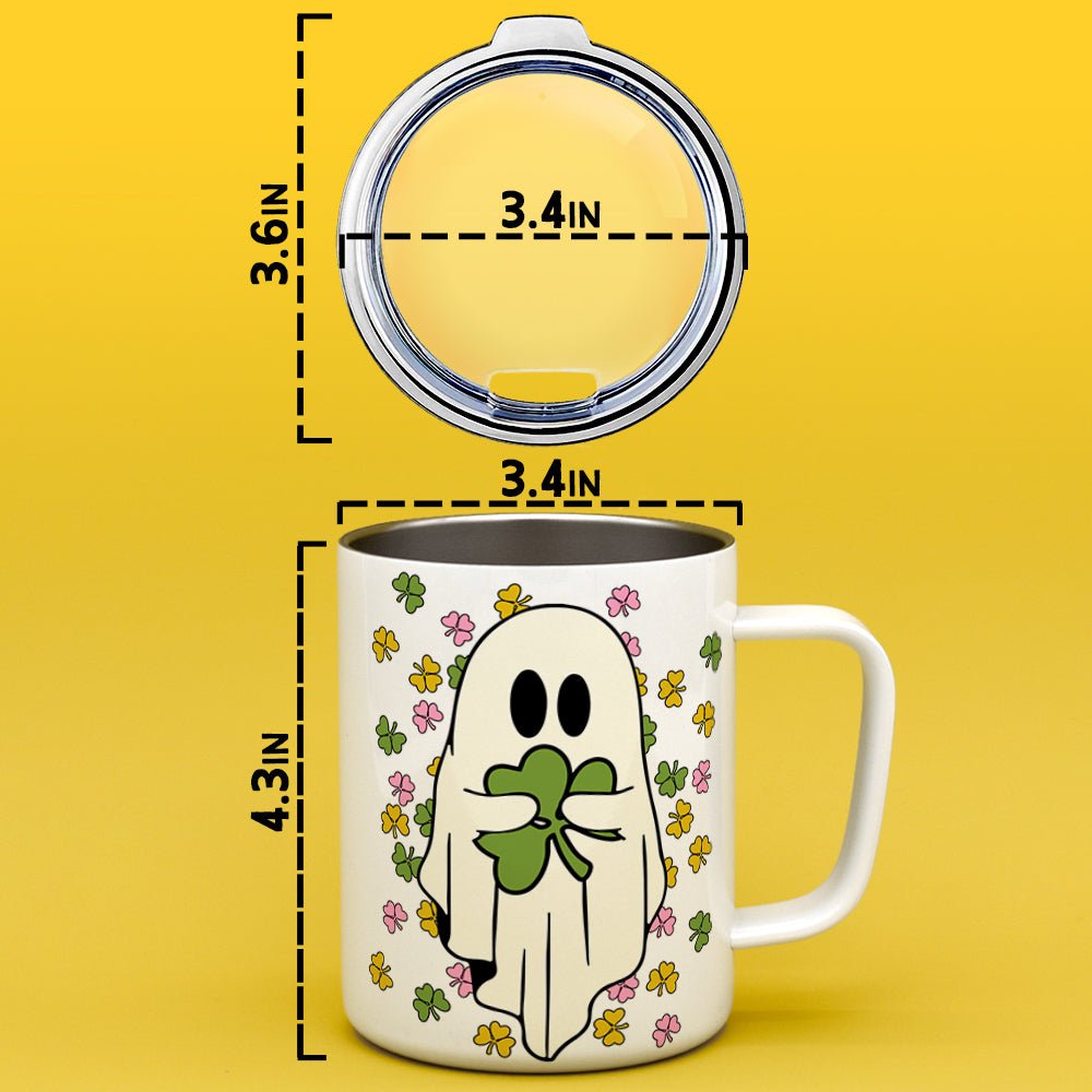 Shamrock Ghost Insulated Travel Mug - Loftipop