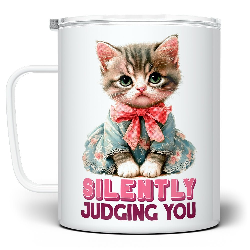 Silently Judging You Cat Insulated Travel Mug - Loftipop