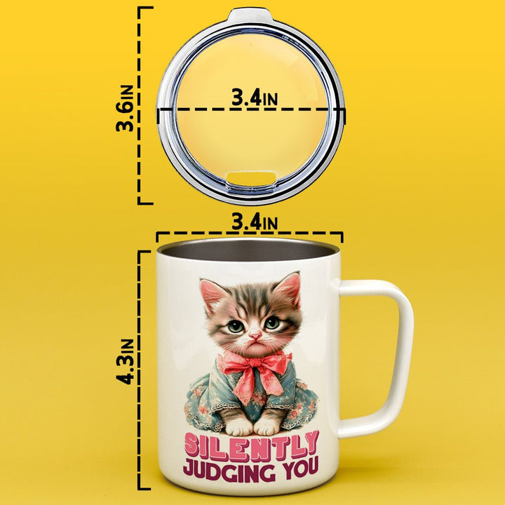 Silently Judging You Cat Insulated Travel Mug - Loftipop