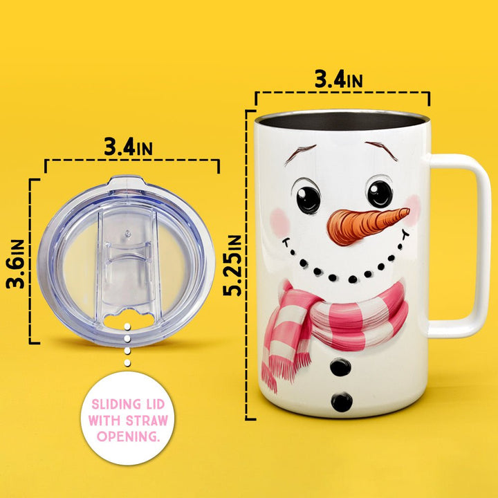 Snowman Insulated Travel Mug - Loftipop