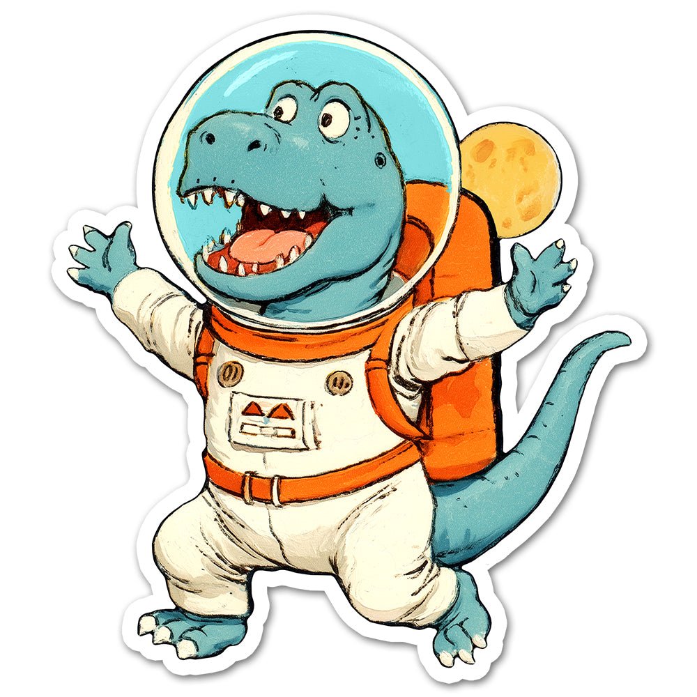 Space Dinosaur Sticker - Loftipop