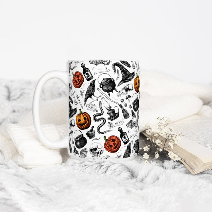 Spooky Halloween Pattern Mug - Loftipop