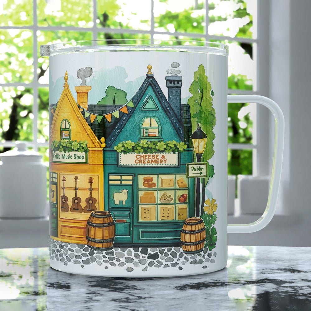 St. Patrick's Storefront Shops Insulated Travel Mug - Loftipop
