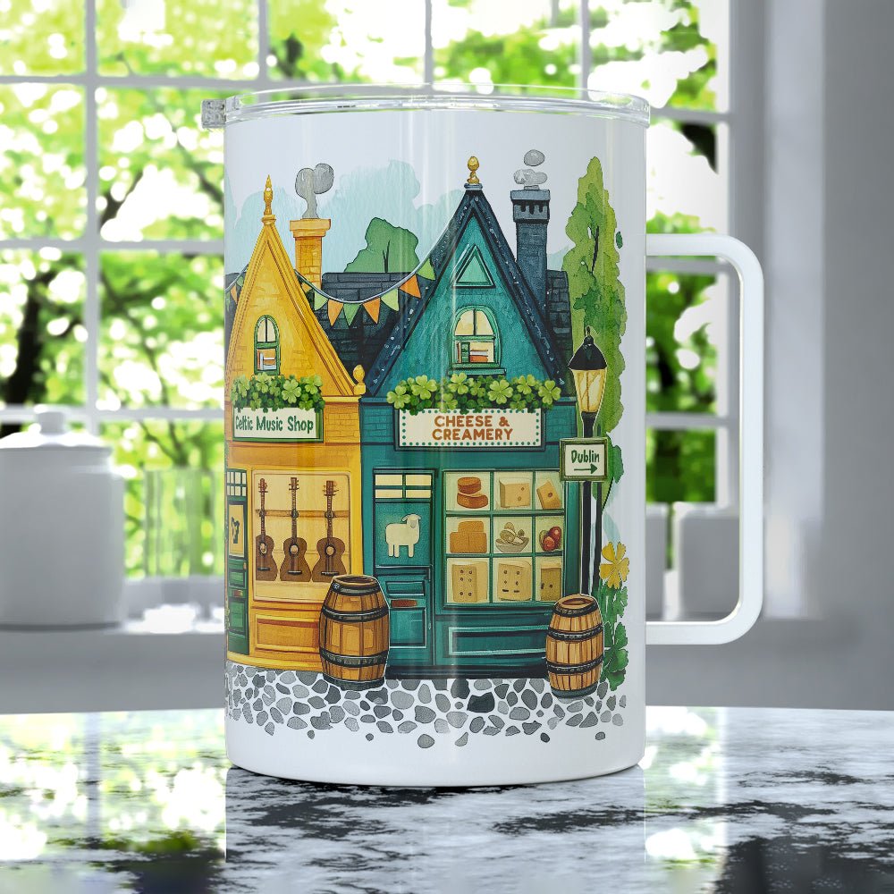 St. Patrick's Storefront Shops Insulated Travel Mug - Loftipop