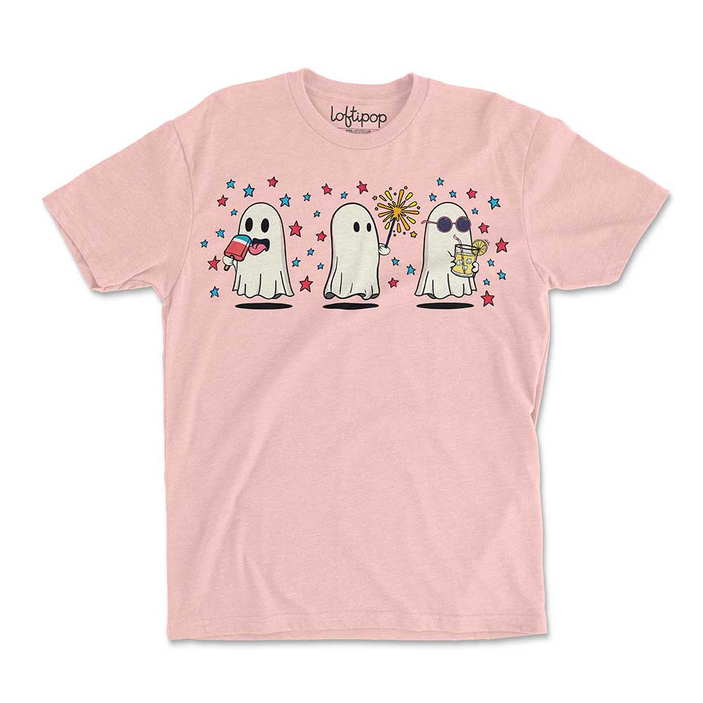 Summer Ghosts Crewneck Tshirt - Loftipop