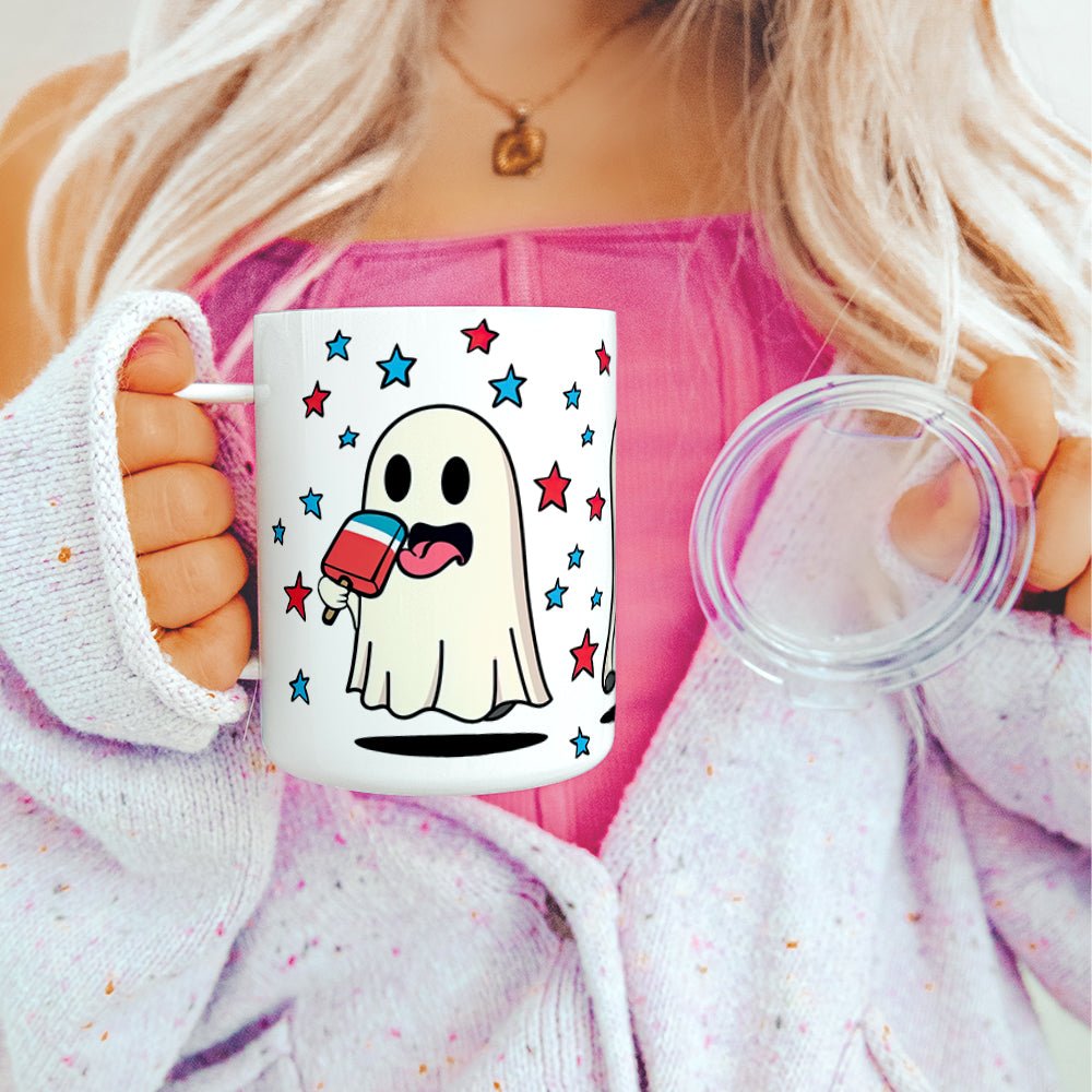 Summer Ghosts Insulated Travel Mug - Loftipop