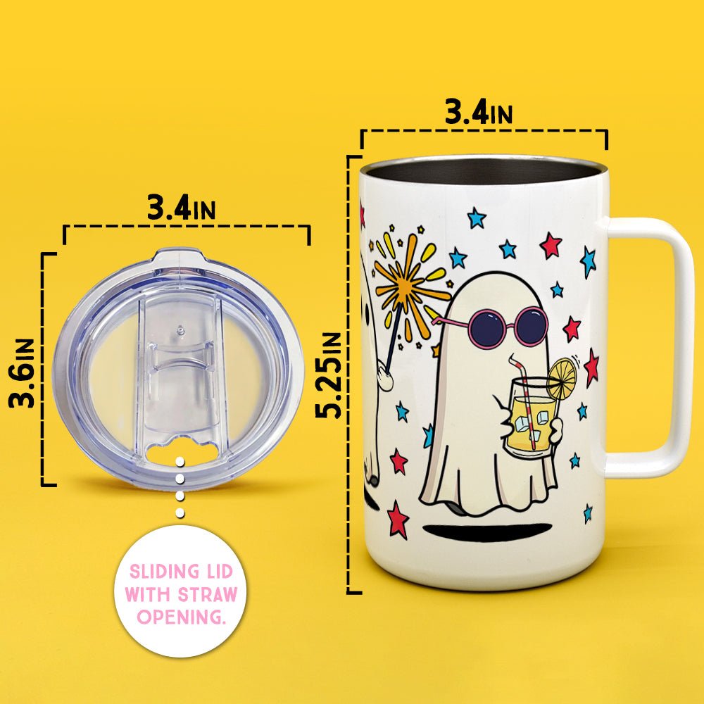 Summer Ghosts Insulated Travel Mug - Loftipop