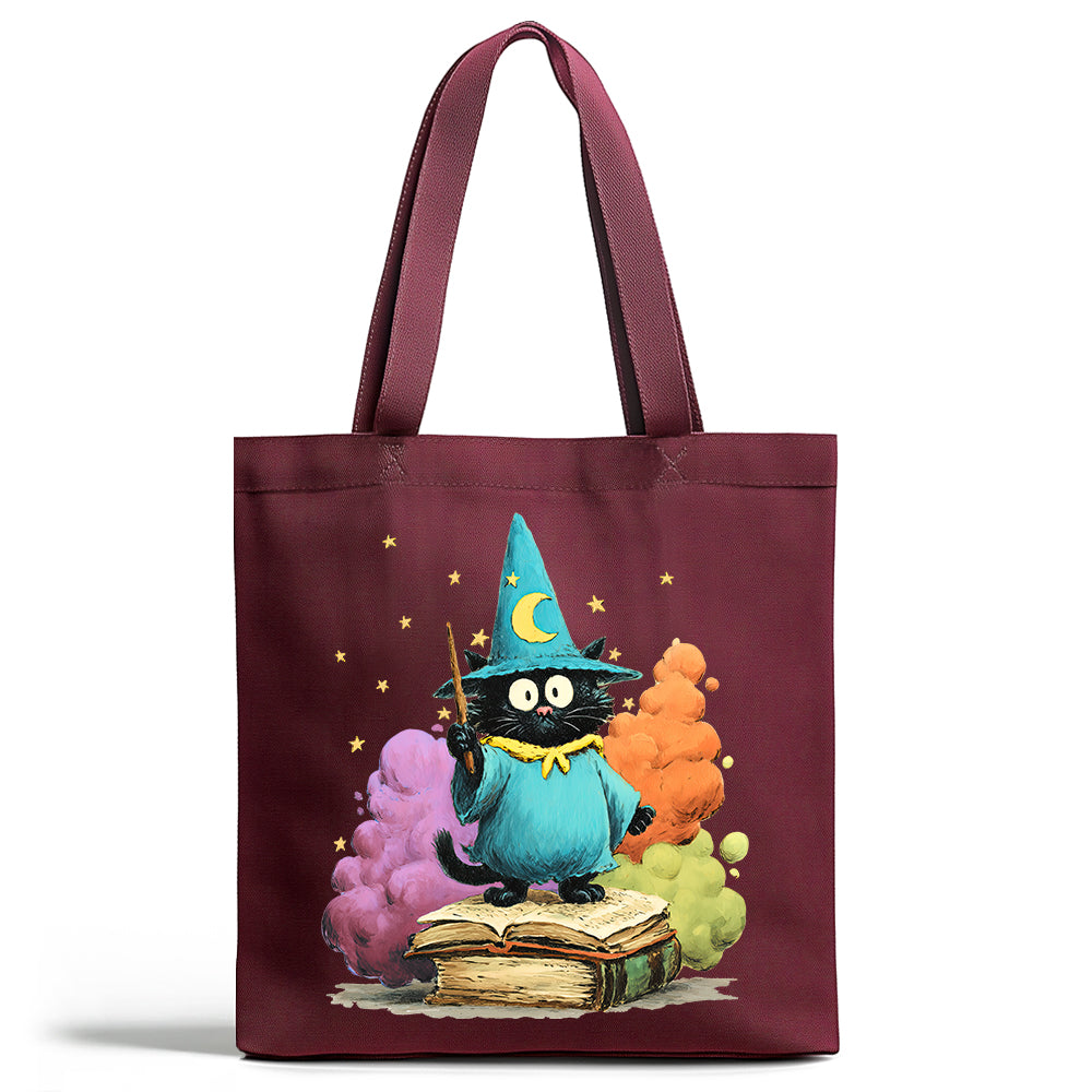 Bookish Wizard Cat Tote Bag