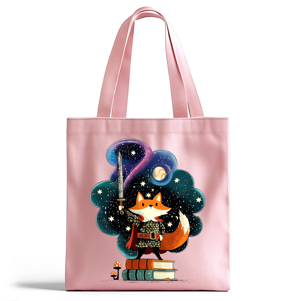 Bookish Fox Knight Tote Bag