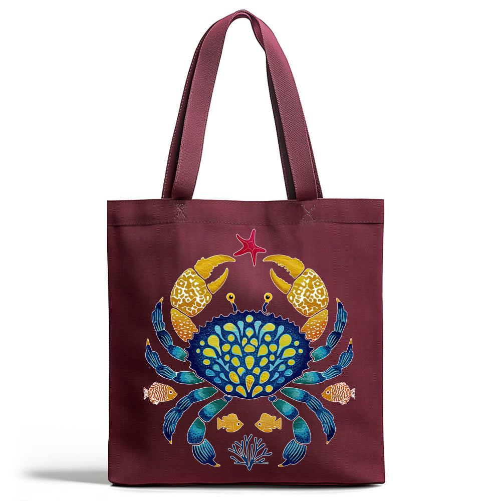 Coastal Ocean Crab Tote Bag