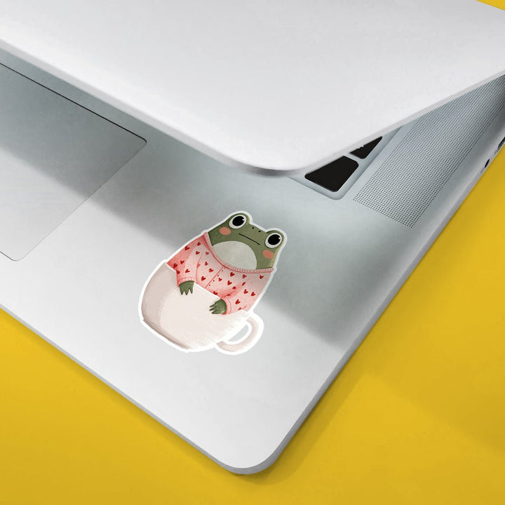 Teacup Frog Sticker - Loftipop
