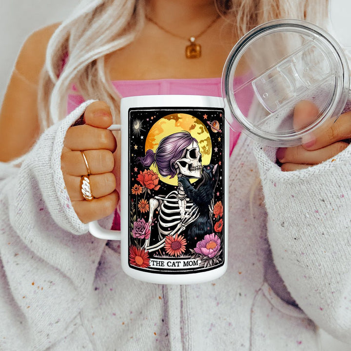 The Cat Mom Tarot Card Insulated Travel Mug - Loftipop