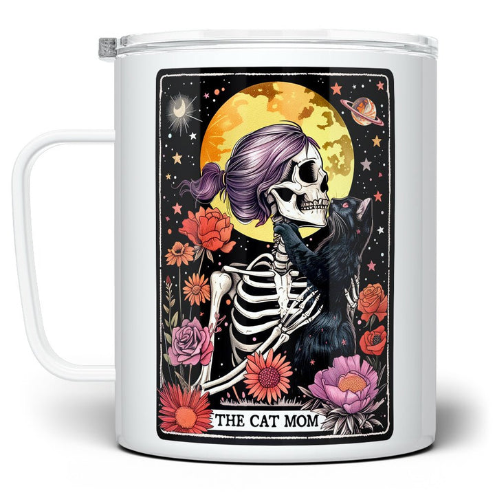 The Cat Mom Tarot Card Insulated Travel Mug - Loftipop