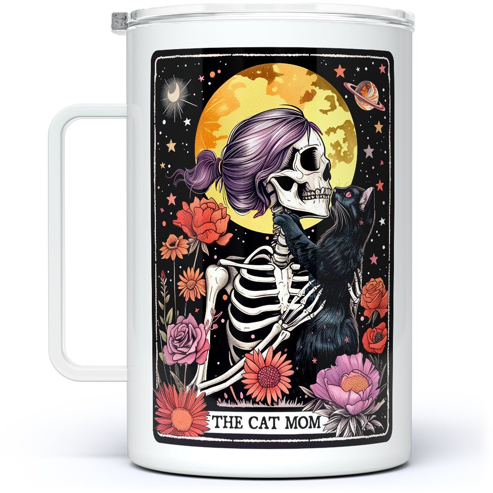 The Cat Mom Tarot Card Insulated Travel Mug - Loftipop