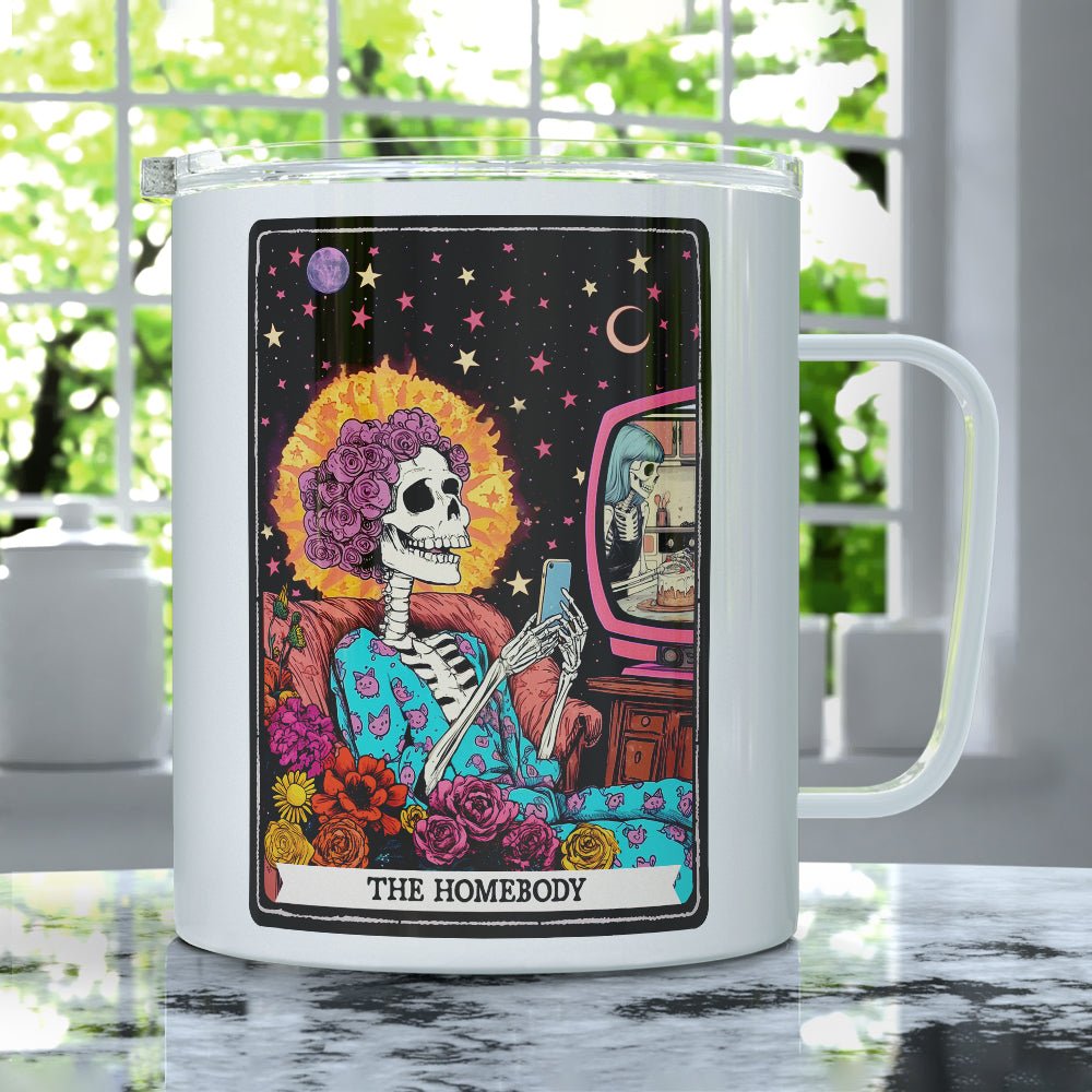 The Homebody Tarot Card Insulated Travel Mug - Loftipop