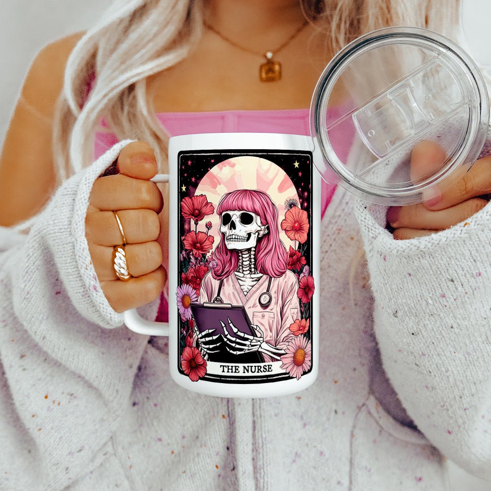 The Nurse Tarot Card Insulated Travel Mug - Loftipop