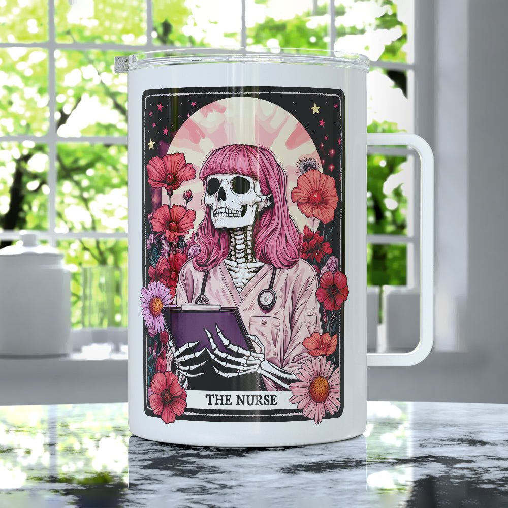 The Nurse Tarot Card Insulated Travel Mug - Loftipop