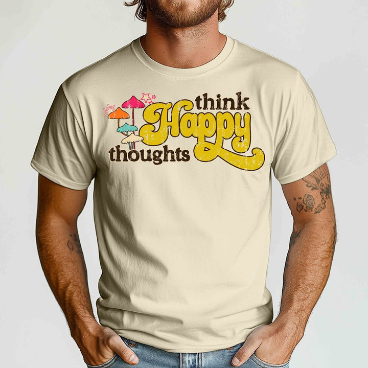 Think Happy Thoughts Crewneck Tshirt - Loftipop