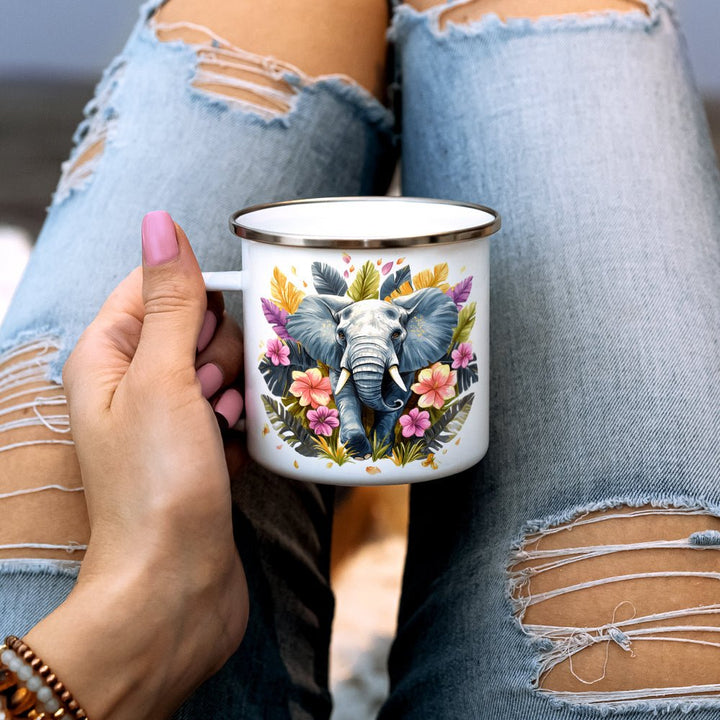 Tropical Elephant Camp Mug - Loftipop