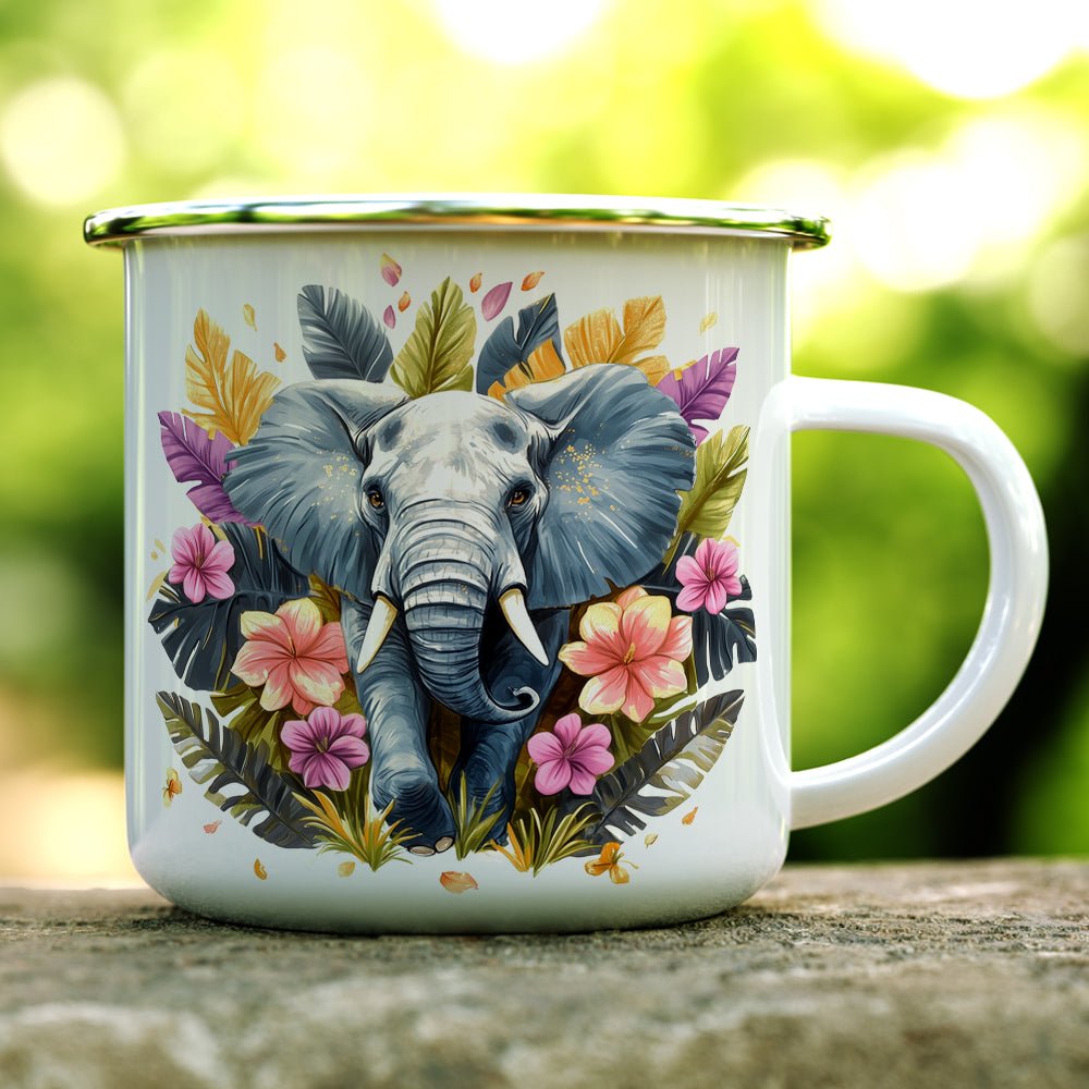 Tropical Elephant Camp Mug - Loftipop