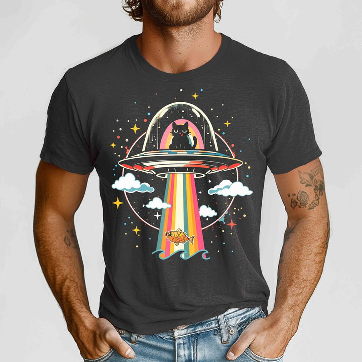 UFO Cat Crewneck Tshirt - Loftipop