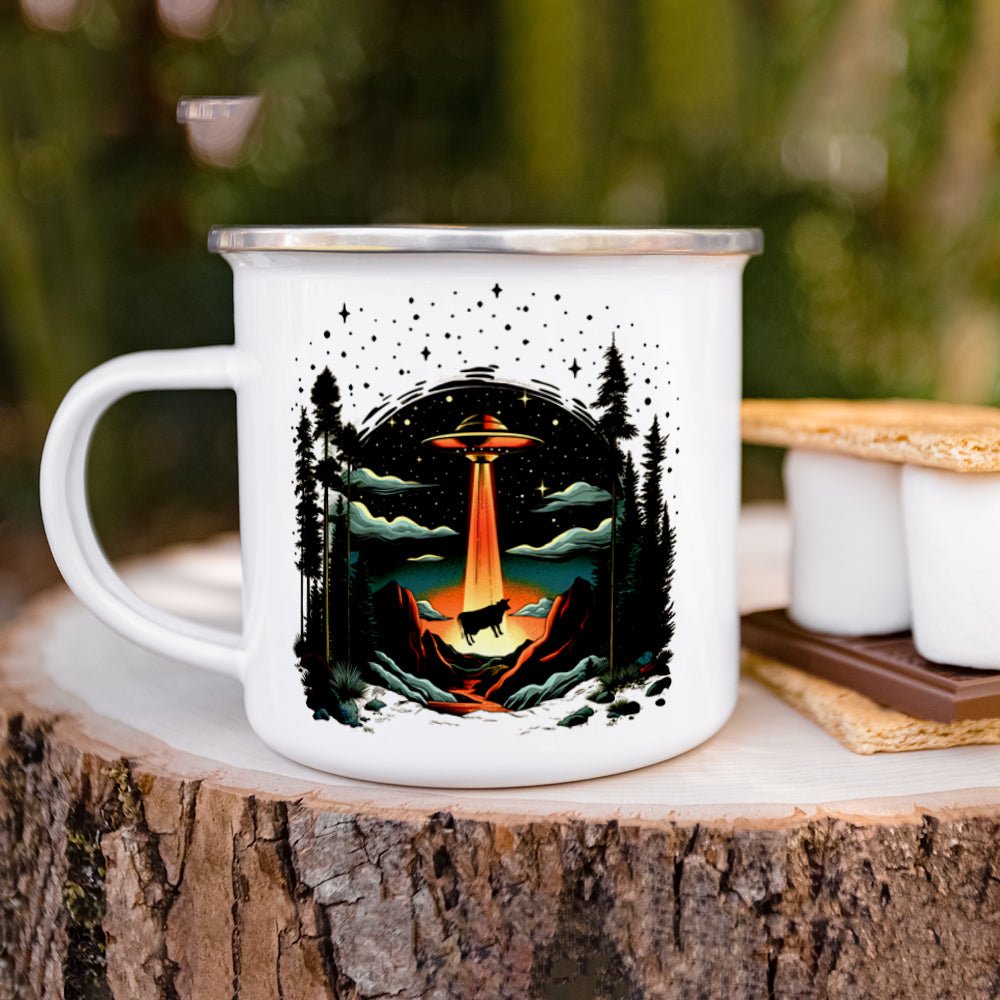 UFO Cow Abduction Camp Mug - Loftipop