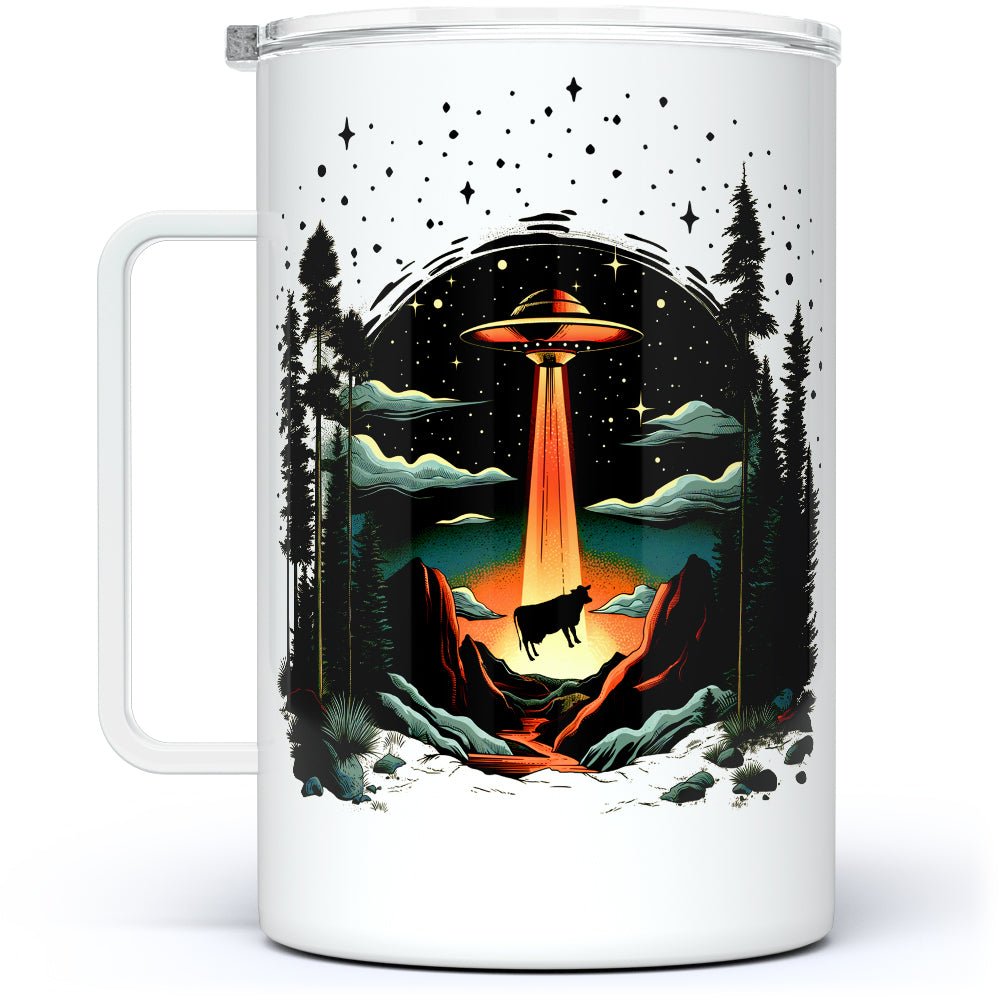 UFO Cow Abduction Insulated Travel Mug - Loftipop