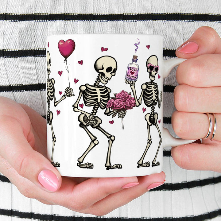 Valentine Dancing Skeletons Mug - Loftipop